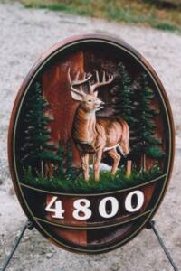 residential sandblasted cedar sign