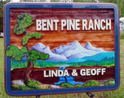 Ranch cedar sign Lumby BC