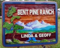 Ranch cedar sign Lumby BC