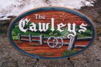 residential sandblasted cedar sign