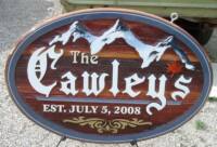 residential sandblasted cedar sign