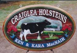 Dairy Farm sanblasted cedar sign