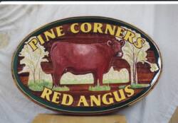 beef ranch cedar sign