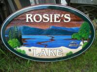 residential sandblasted cedar sign
