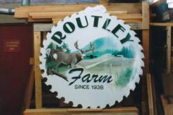 Custom painted farm sign
