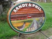 residential sandblasted cedar sign