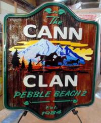 residential sandblasted cedar sign