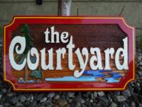 residential sandblasted cedar sign
