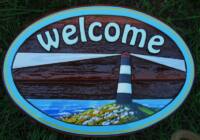 residential sandblasted cedar sign