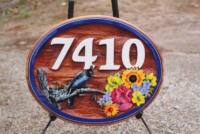 Custom cedar wood sign sandblasted and artist painted wedding sign by CondorSigns