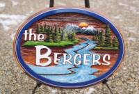 residential sand blasted ceder sign by nCondor signs