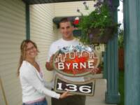 Custom cedar wood sign sandblasted and artist painted wedding sign by CondorSigns