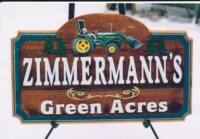 farm tractor cedar sign by Condor signs Vernon bc