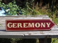 wood custom directional sign made by Condor signs