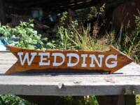 wood custom directional sign made by Condor signs