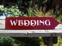 wood custom directional sign made by Condor signs