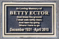 Memorial plaques in cast bronze for a park bench supplied by Condor Signs Vernon BC