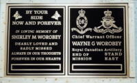 Metal/bronze headstone for Worobey in Barrier BC Custom made by Condor signs vernon bc