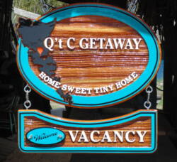 Bed and Breafast sand blasted custom made cedar sign by Condor Signs Vernon BC