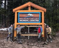 cedar sandblasted sign for bulkley valley nordic centre in smithers bc custom made by condor signs vernon bc