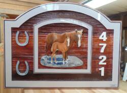 cedar sandblasted sign for ranch farm or acreage in Armstrong BC.Condor Signs make many custom signs for any purpose.