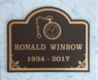 Custom metal grave marker and memorial plaque in bronze by Condor signs Vernon BC We ship these anywhere