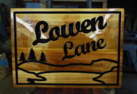 V Router cedar sign finished to last years out side