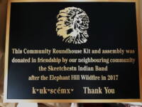 First nation bronze metal memorial plaque Ashcroft BC.suplied by Condor Signs Vernon BC.