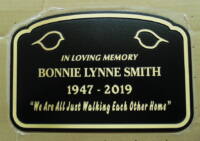 bronze metal grave marker for BC Alberta Canada.custom made and designed by Condor Signs Vernon BC