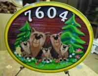 Catoons on a Sandblasted sign is just one thing we do at Condor Signs in Vernon bc.