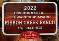 Alberta Beef Producers award handcrafted farm sign by Condor signs Vernon BC