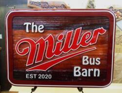 Farm sign for quanset in Alberta.Sandblasted cedar signs for farm ranch and acreages.By Condor signs Vernon Alberta Sask.Canada