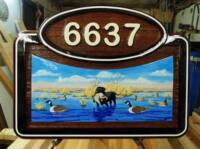 cedar sandblasted wood sign for acreage.,Artist painted and custom made signs by Condor signs Vernon BC