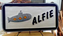 Custom made cedar sandblasted sign for the Bolt Hole west coast BC by Condor Signs Vernon BC