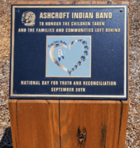 Bronze plaque with picture for Truth and Reconciliation. This for the Ashcroft Indian Band BC Canada.Condor signs supplies all kinds of metal plaques.