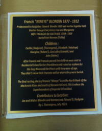 Bronze memorial plaque for first nation family Designed by Condor Signs Vernon BC