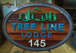 Tree Line Lodge on Silver Star Mountain Vernon Resort Handcrafted by Condor Signs